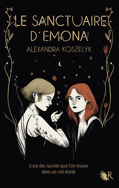 couverture du livre Le sanctuaire d'Emona deux personnages sur fond sombre