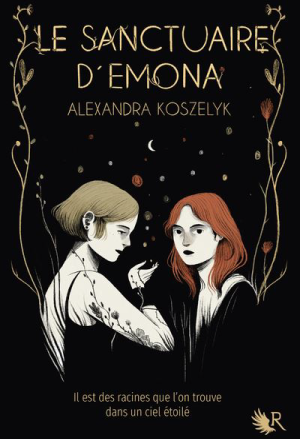 couverture du livre Le sanctuaire d'Emona deux personnages sur fond sombre